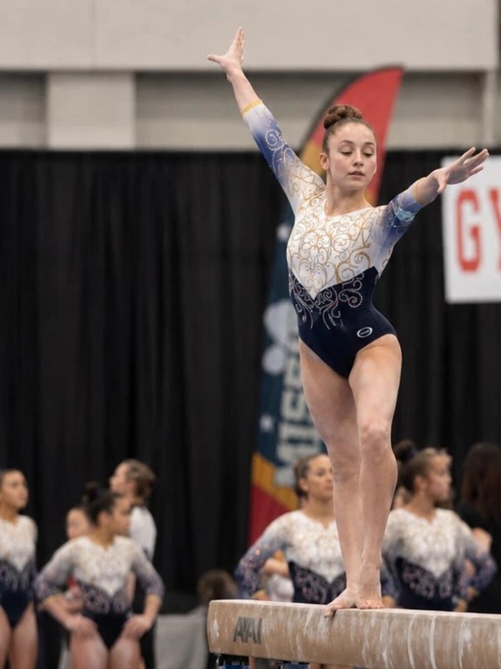 ATHLETE WORN Ozone gymnastics Leotard AL Large SWAROVSKI Elite Competition Team